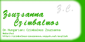 zsuzsanna czimbalmos business card